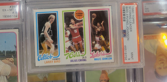 1980 Topps Larry Bird and Magic Johnson PSA 9 Part of Special National Collection Purchase