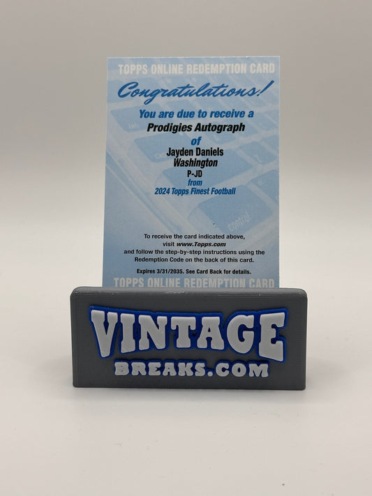 Jayden Daniels Prodigies Auto Pulled from 2024 Topps Finest by Vintage Breaks