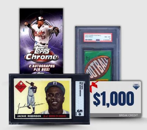 Vintage Breaks Swing to Spring Event Prize Winners Including 1955 Topps Jackie Robinson