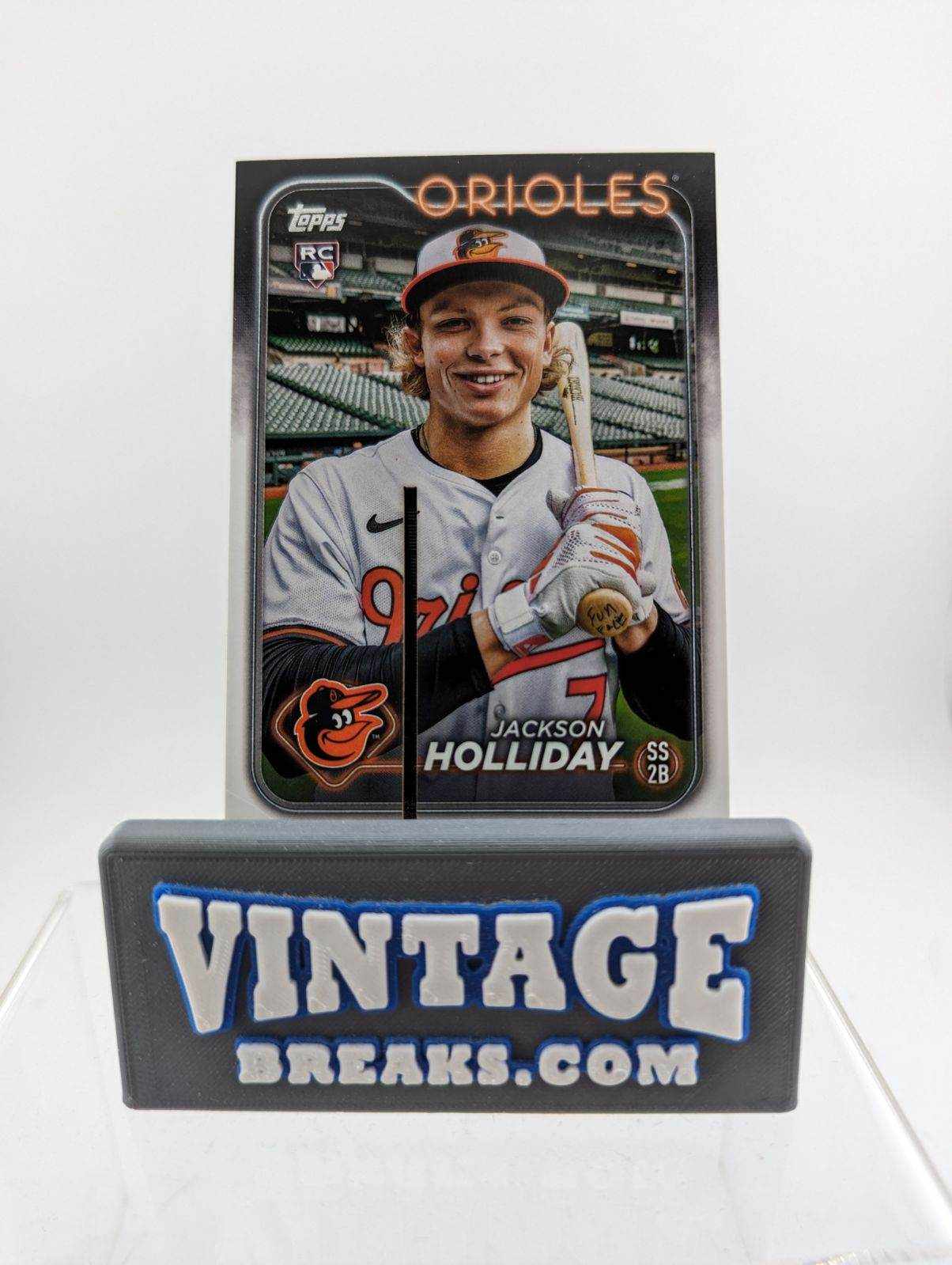 2024 Topps Jackson Holliday Fun Face Cut Rookie Card Pulled by Vintage