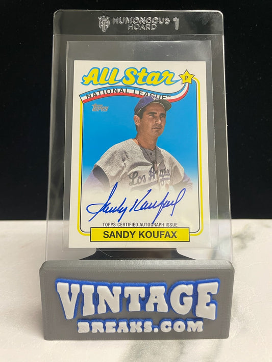 Sandy Koufax Auto Pulled from 2024 Topps Update by Vintage Breaks