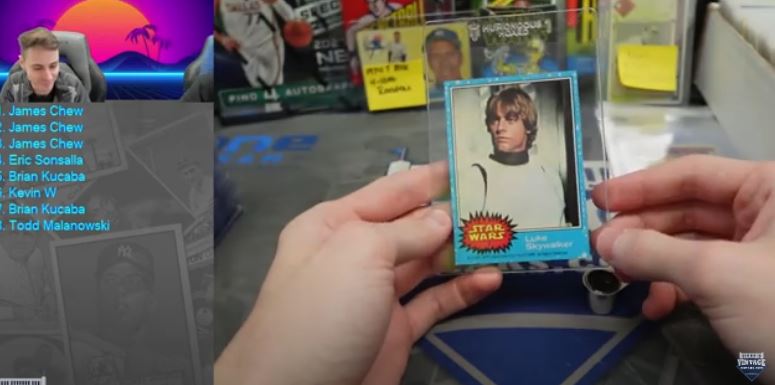 1977 Topps Star Wars Luke Skywalker #1 Rookie Card Pulled by Vintage Breaks