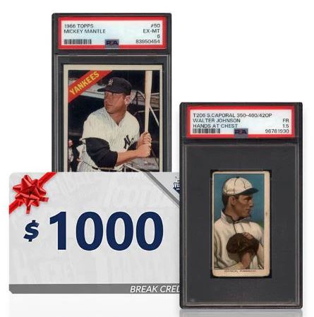 Baseball Greats Event Prize Winners with Vintage Breaks