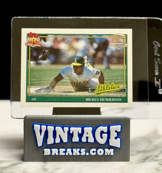 1991 Topps Desert Shield Rickey Henderson Pulled by Vintage Breaks