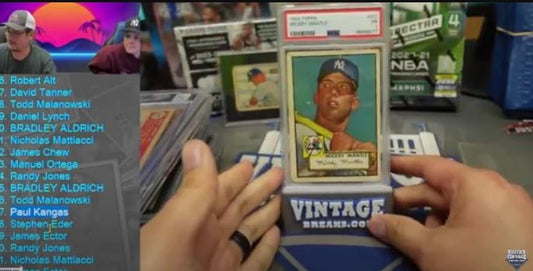 The Vintage Breaks Card Breaks Schedule