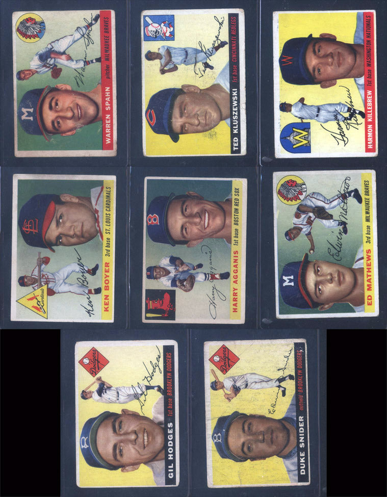 1955 Topps Baseball Set Break 206 Spot Random Card (Roberto Clemente Rookie PSA 3, Sandy Koufax Rookie SGC 1, Hank Aaron 2nd Year SGC 4, etc!)