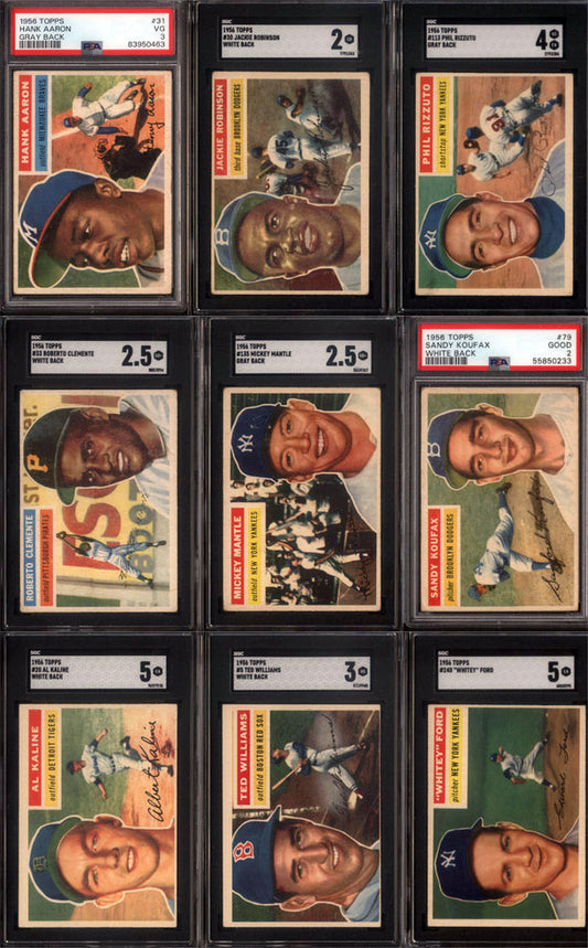 1956 Topps Baseball Set Break 340 Spot Random Card (Mickey Mantle SGC 2.5, Roberto Clemente 2nd Year SGC 2.5, Ted Williams SGC 3, etc!)