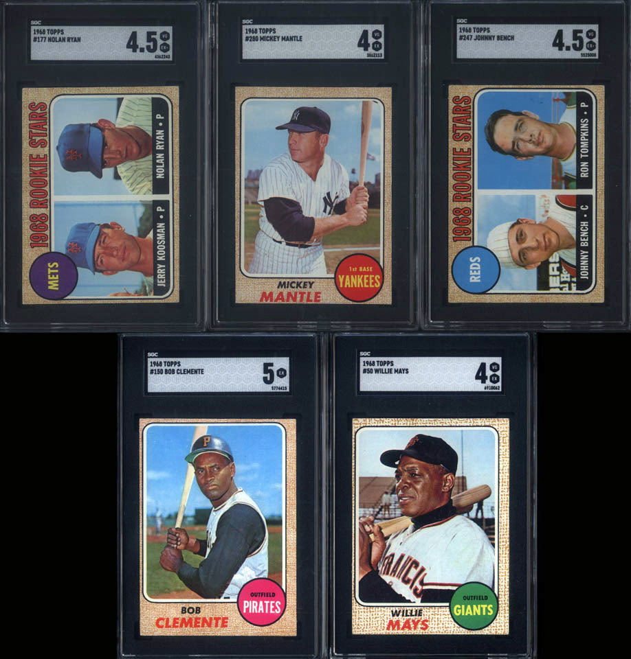 1968 Topps Baseball Set Break Repack 75 Random Spots (Nolan Ryan Rookie SGC 4.5, Mickey Mantle SGC 4, Johnny Bench Rookie SGC 4.5, etc!)