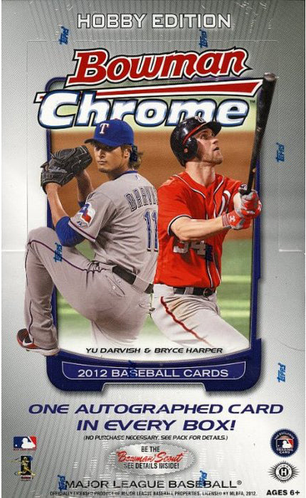 2012 Bowman Chrome Baseball Hobby Box Personal