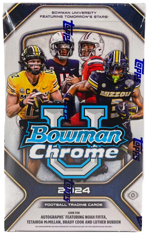 2024 Bowman University Chrome Football Hobby Box Personal