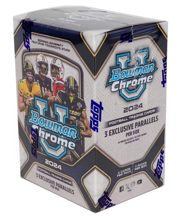 2024 Bowman University Chrome Football Blaster Box Personal