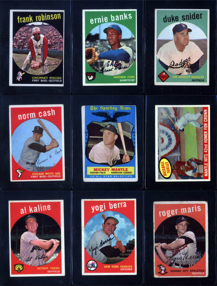 1959 Topps Baseball Set Break Repack 81 Random Spot (Bob Gibson Rookie PSA 6, Mickey Mantle PSA 4.5, Hank Aaron PSA 5, Stan Musial PSA 6, etc!)