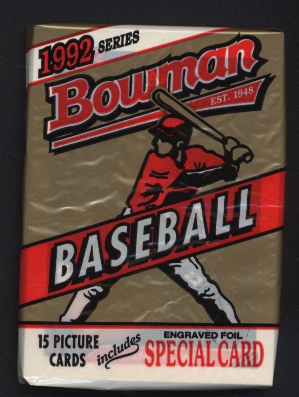 1992 Bowman Baseball Wax Pack Personal