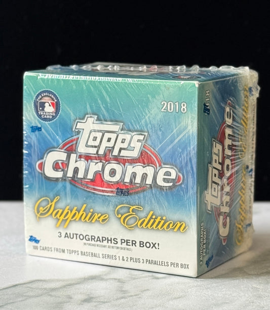 2018 Topps Chrome Sapphire Baseball Box 106 Spot Random Card (Possible Ohtani & Acuña Rookie Auto)