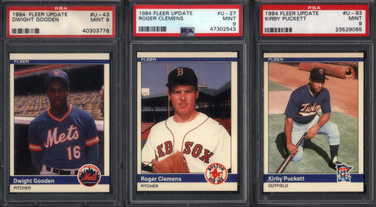 1984 Fleer Update Set Break 132 Spot Random Card (Roger Clemens Rookie PSA 9, Kirby Puckett Rookie PSA 9, Dwight Gooden Rookie PSA 9, etc!)