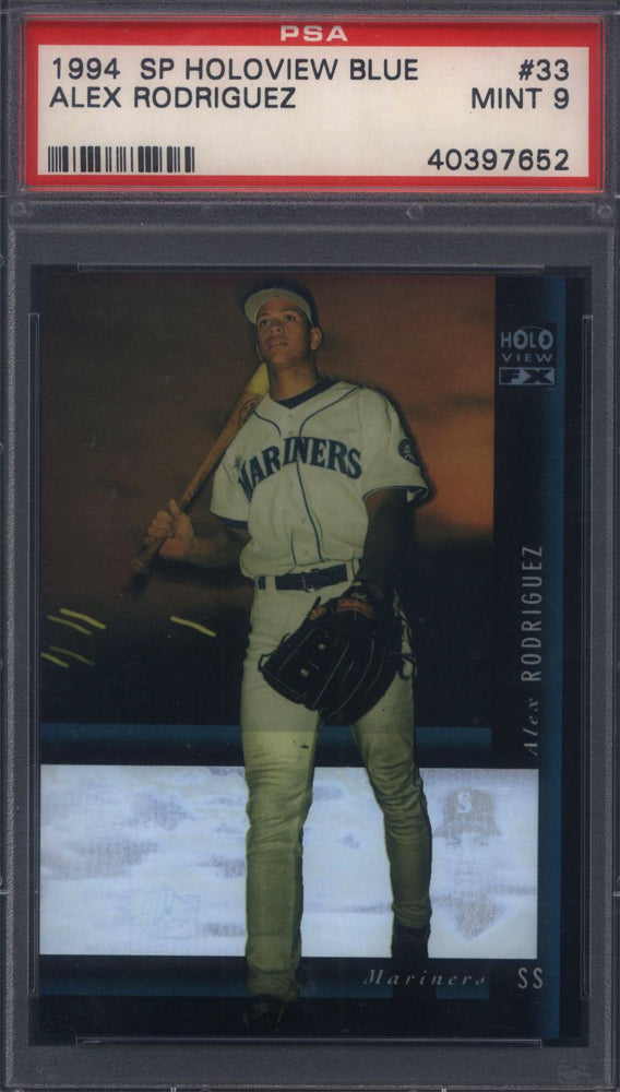 1994 SP Baseball Cornerstone Mixer with a PSA 9 SP Holoview Blue Alex Rodriguez