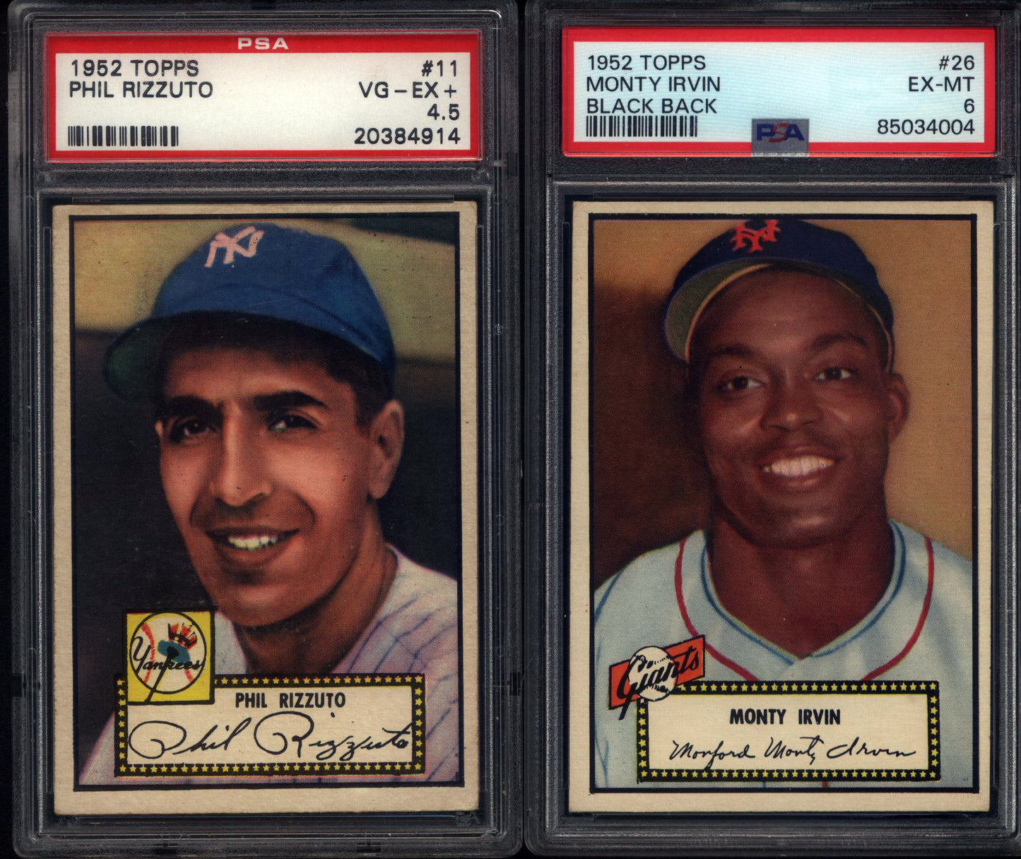 1952 Topps Baseball Near Set Break 300 Spot Random Card (Mickey Mantle PSA 1, Willie Mays PSA 2, Monte Irvin PSA 6, etc!)