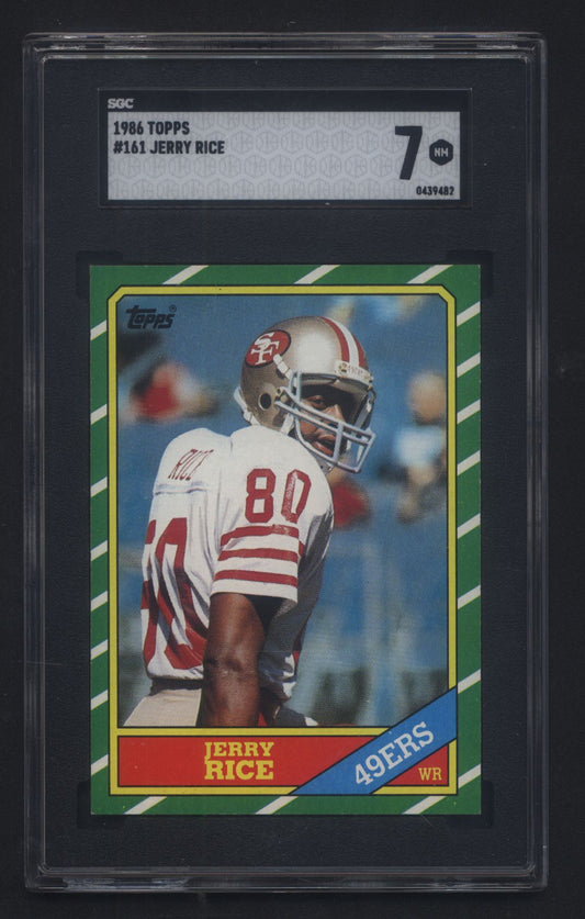 1986 Topps Football Cornerstone Mixer with a SGC 7 Jerry Rice RC