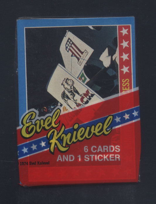 1974 Topps Evel Knievel Cello Pack 7 Spot Random Card