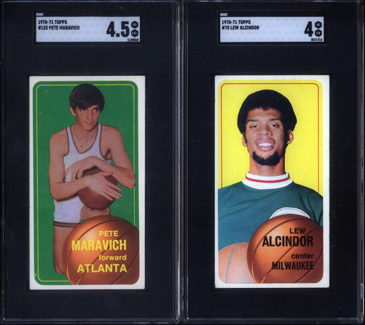 1970 Topps Basketball Set Break 175 Spot Random Card (Pete Maravich Rookie SGC 4.5, Kareem Abdul-Jabbar 2nd Year SGC 4, etc!)