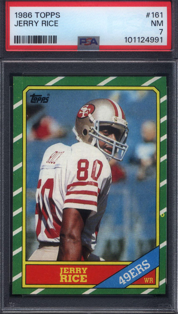 1986 Topps Football Cornerstone Mixer with a PSA 7 Jerry Rice RC